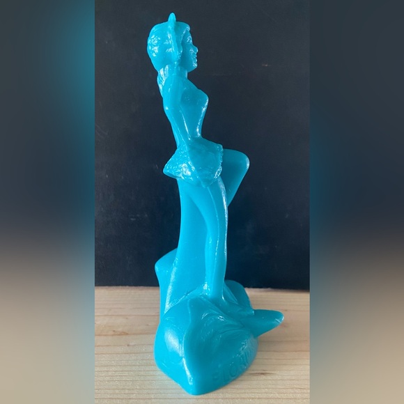 40s-50s “Aqua Ballerina” wax molded turquoise-colored collectible figurine🏊‍♀️💕 - Picture 4 of 10